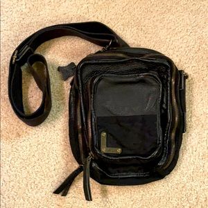 Diesel shoulder crossbody leather/nylon bag